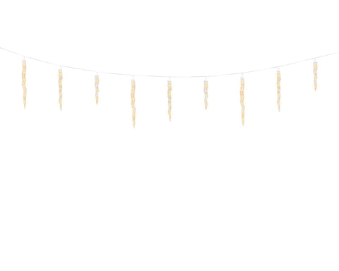 LED Icicle Lichterkette Flash-Effekt Outdoor transparent warmweiße LED 300x39cm