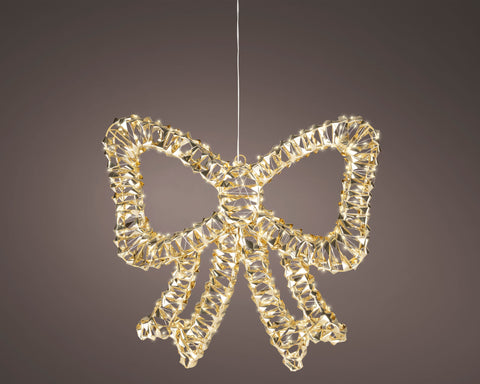 LED Schleife Outdoor gold warmweiße LED 5x48x46cm