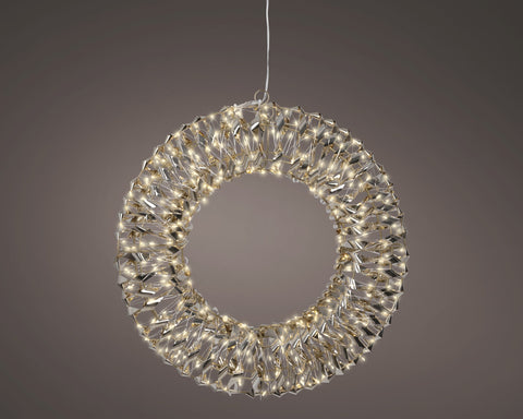LED Kranz Outdoor gold warmweiße LED 38x8cm