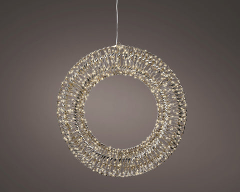 LED Kranz Outdoor gold warmweiße LED 70x15cm