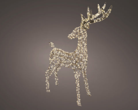 LED Rentier Outdoor gold warmweiße LED 18x65x130cm