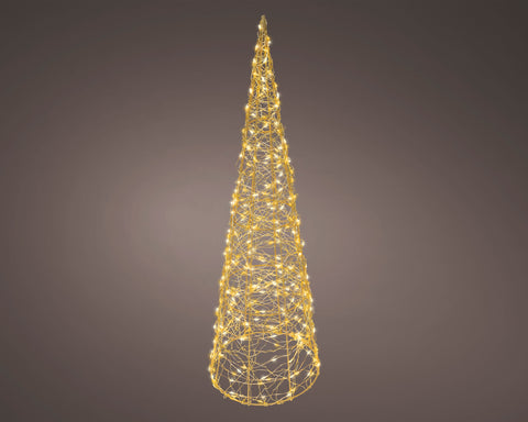LED Konus Outdoor gold warmweiße & klassischwarme LED 18x60cm