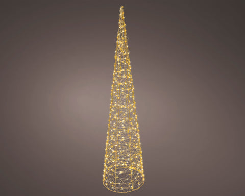LED Konus Outdoor gold warmweiße & klassischwarme LED 23x90cm