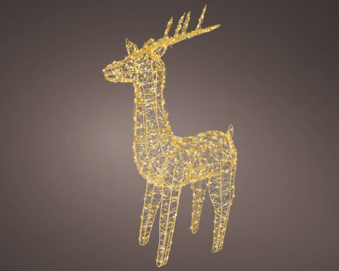 LED Rentier Outdoor gold warmweiße & klassischwarme LED 20x57x104cm