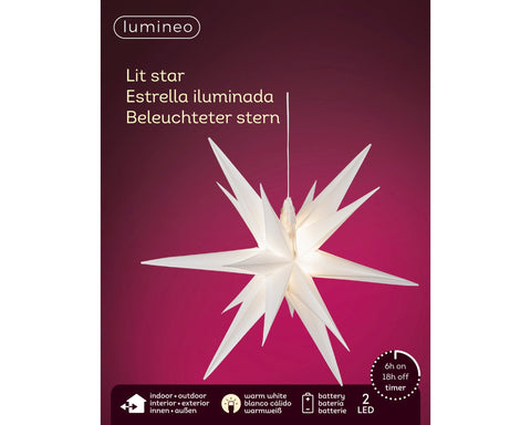 LED Stern Outdoor weiß warmweiße LED 30x30cm