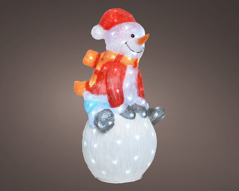 LED Schneemann Acryl Outdoor kaltweiße LED 33x40.5x70.5cm