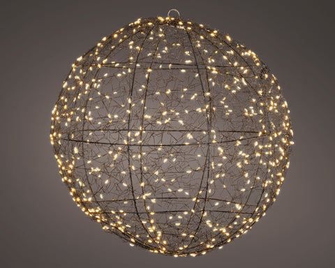 LED Kugel Outdoor schwarz klassischwarme LED 28cm
