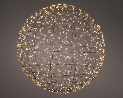 LED Kugel Outdoor schwarz klassischwarme LED 58cm