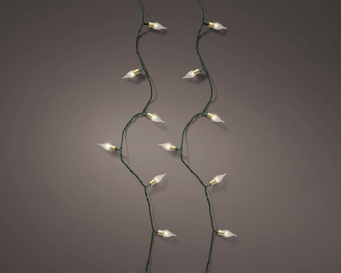 Grüne schnur mit weißen led weihnachtslichtern led vintage lights twinkle warmweiß 120 leds 11,9 m