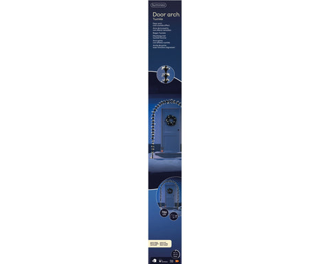 LED Türbogen 8 Leuchtmodi Outdoor schwarz 786 warmweiße LED 2.5x130x230cm