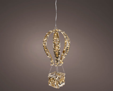 LED Ballon Outdoor gold warmweiße LED 30x30x60cm