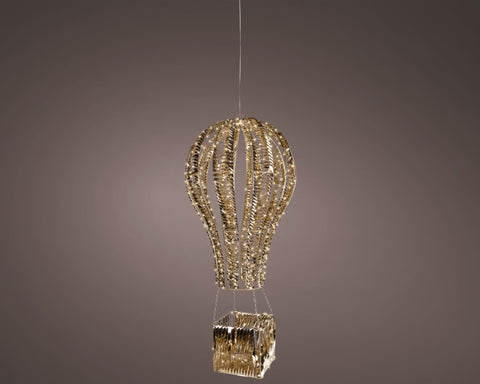 LED Ballon Outdoor gold warmweiße LED 47x47x100cm