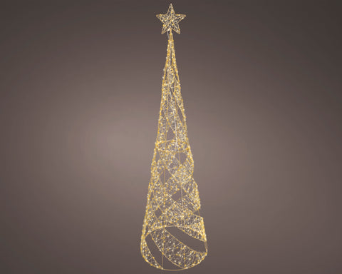 LED Baum Outdoor gold warmweiße & klassischwarme LED 50x168cm