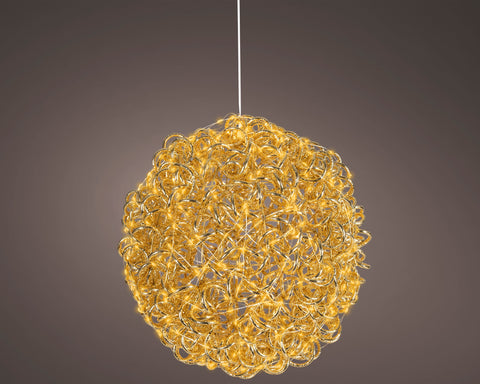 LED Kugel Outdoor gold klassischwarme LED 35cm