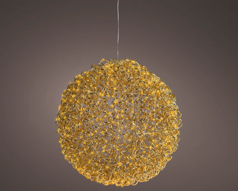 LED Kugel Outdoor gold klassischwarme LED 55cm