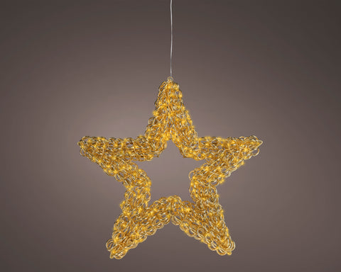 LED Stern Outdoor gold klassischwarme LED 58x10cm