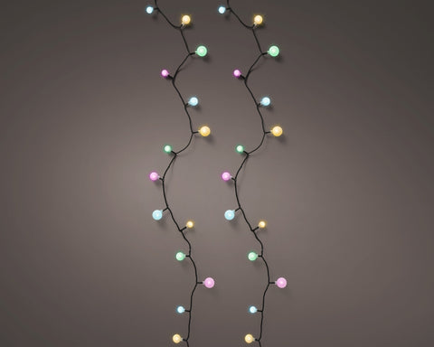 LED Cherrybeleuchtung Outdoor schwarz 120 softbune LED 900cm