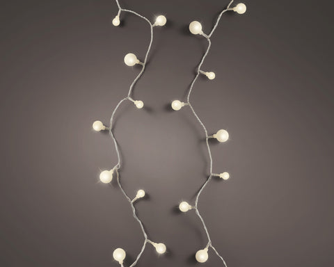 LED Cherrybeleuchtung Outdoor transparent 120 warmweiße LED 900cm