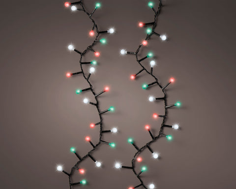 LED Cherrybeleuchtung 8 Leuchtmodi Outdoor schwarz 350 bunte LED 750cm
