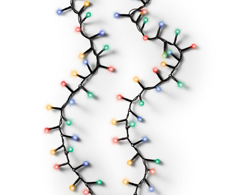 LED Cherrybeleuchtung 8 Leuchtmodi Outdoor schwarz 750 bunte LED 1600cm