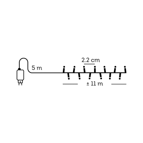 LED Lichterkette Compact 8 Leuchtmodi Outdoor grün 500 pinke & klassischwarme LED 1100cm