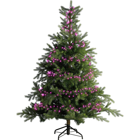LED Lichterkette Compact 8 Leuchtmodi Outdoor grün 1000 pinke LED 2250cm