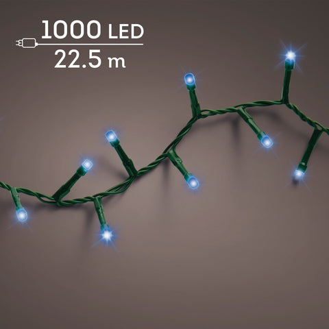 LED Lichterkette Compact 8 Leuchtmodi Outdoor grün 1000 blaue LED 2250cm