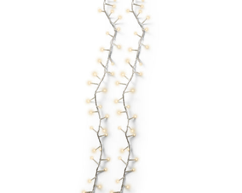 LED Lichterkette Compact 8 Leuchtmodi Outdoor transparent 500 softgoldene LED 1100cm
