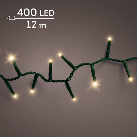 LED Lichterkette Compact Sparkle-Effekt Outdoor grün 400 softgoldene LED 1200cm