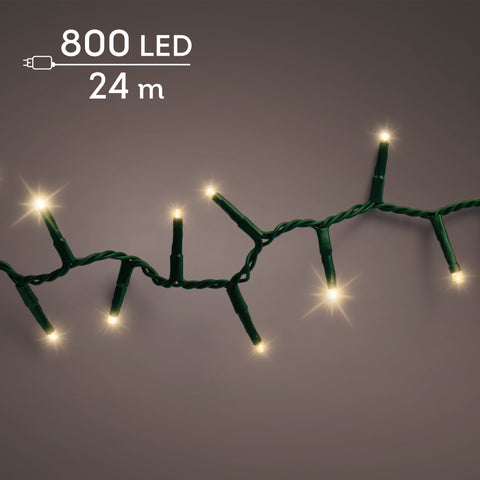 LED Lichterkette Compact Sparkle-Effekt Outdoor grün 800 softgoldene LED 2400cm