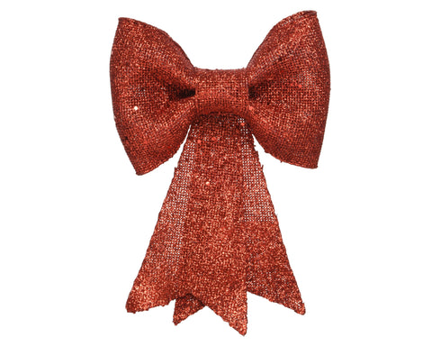 Schleife Glitter rot 7x31x40cm