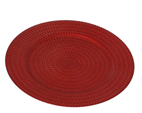 Dekoteller rot 33x1.5cm