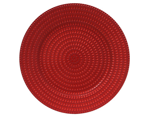 Dekoteller rot 33x1.5cm