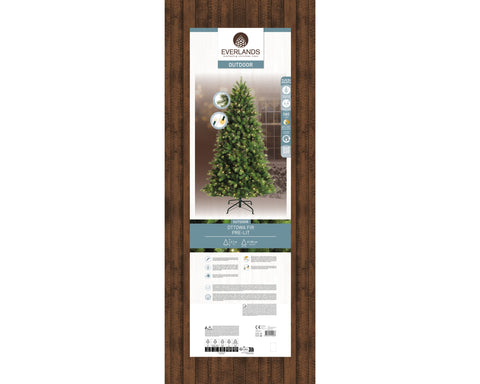 Ottowa Tanne 210cm Outdoor grün warmweiße & klassischwarme LED 130x210cm