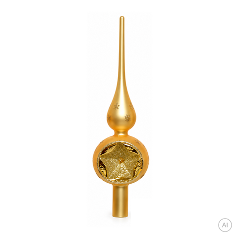 Baumspitze Glas gold hell gold 8x31cm