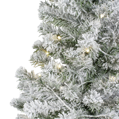 Imperial Mini-Baum beschneit grün weiß warmweiße LED 46x90cm