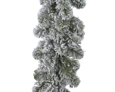 Imperial Girlande beschneit grün weiß 25x270cm