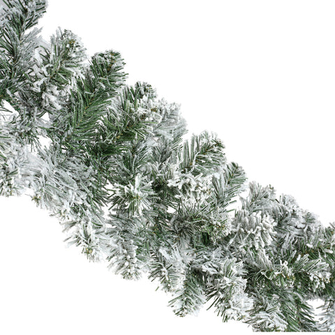 Imperial Girlande beschneit grün weiß 25x270cm