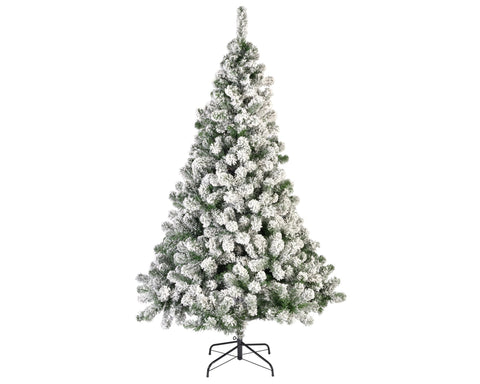 Frosted grüner künstlicher weihnachtsbaum imperial kiefer 210 mit schwarzem metallständer