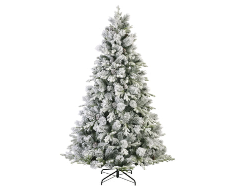 Frosted grüne künstliche weihnachtsbaum lausanne tanne 180cm mit schwarzem metallständer