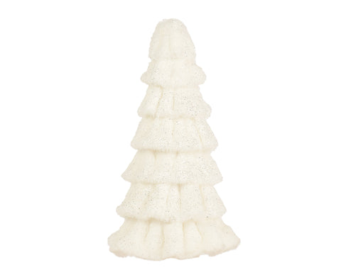 Baum Organza weiß 17x17x34cm