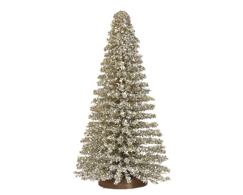 Tannenbaum auf Fuß champagner 12x30cm