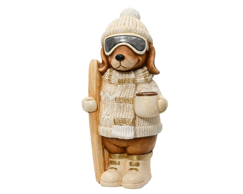 Hundefigur creme 21x23x44.5cm