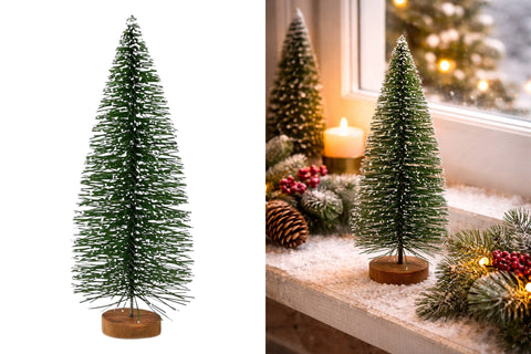 Deko Weihnachtsbaum 25cm mit Schnee