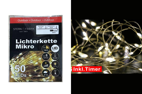 Lichterkette Basics LED Mikro 50er In-/Outdoor mit Fernbedienung