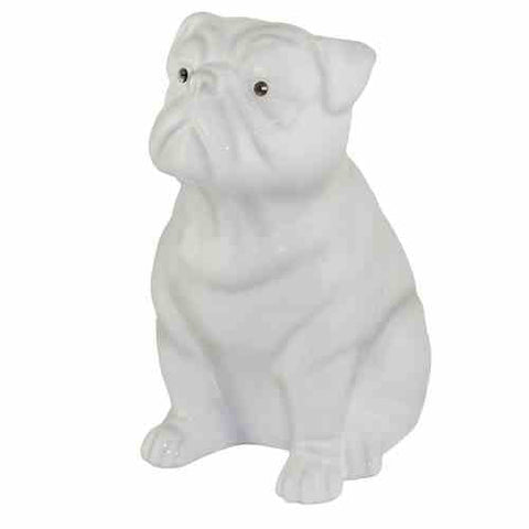 Figur Nivo Hund sitzend Weiß, Höhe 13,5 cm
