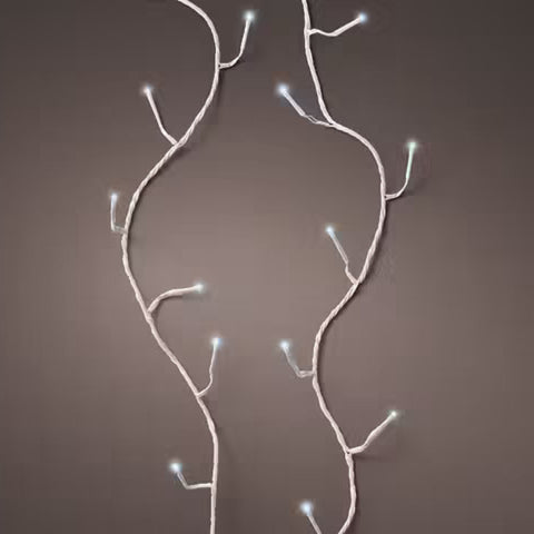 Weißes LED lichterkette basic 180 LED twinkle 135m kaltweiß mit zart verzweigten baumähnlichen leuchtkugeln