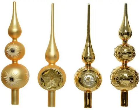 Baumspitze Glas gold hell gold 8x31cm