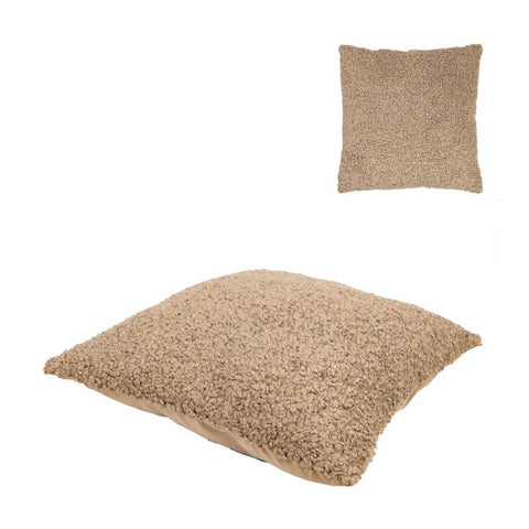 Teddy-Kissen aus Polyester 60x60x8cm braun