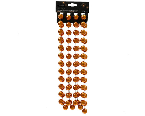 Perlenkette XXL orange 2x270 cm